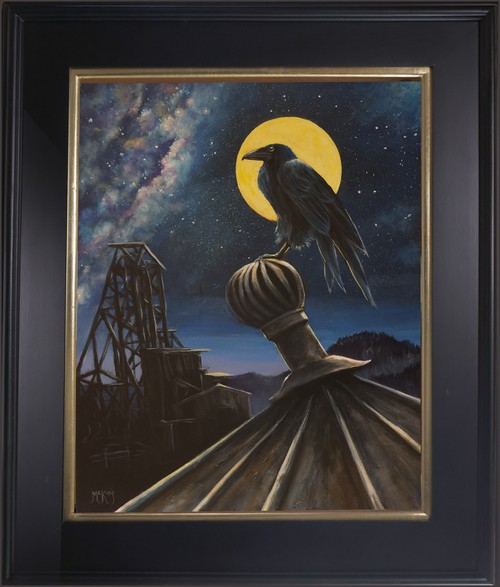 Full Moon Over Victor 20x16 $1900 at Hunter Wolff Gallery
